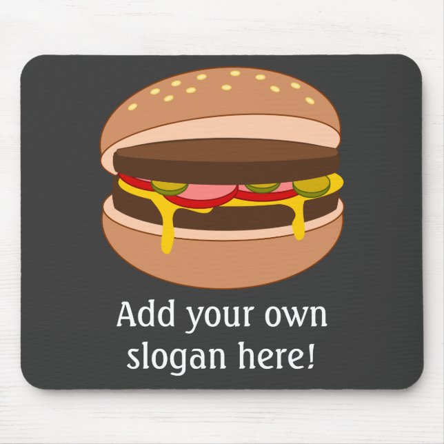 Mousepad Gráfico de Hamburger Personalizável (Frente)