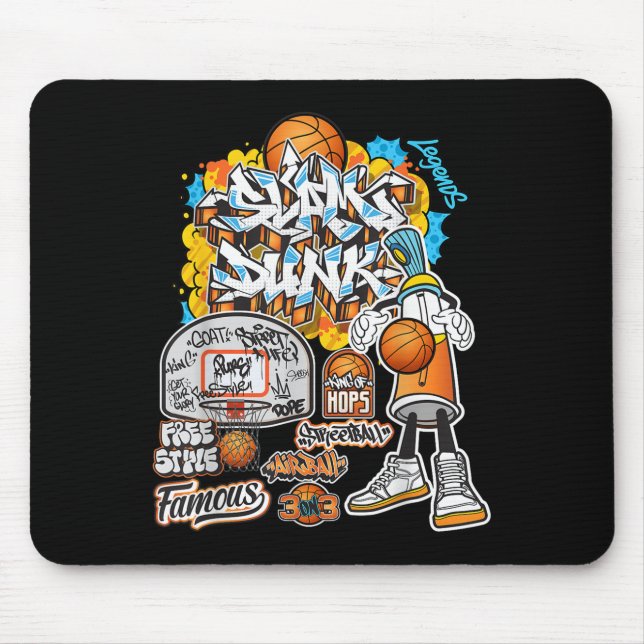 Mousepad Gráfico de Ilustração do Estilo de Grafite de Basq (Frente)