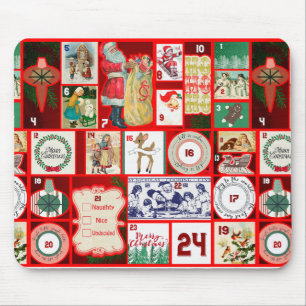 Mousepad Gráfico de inverno de Feriado de Calendário Ante