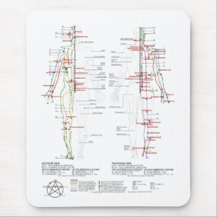 Mousepad Gráfico de Meridianos Humanos