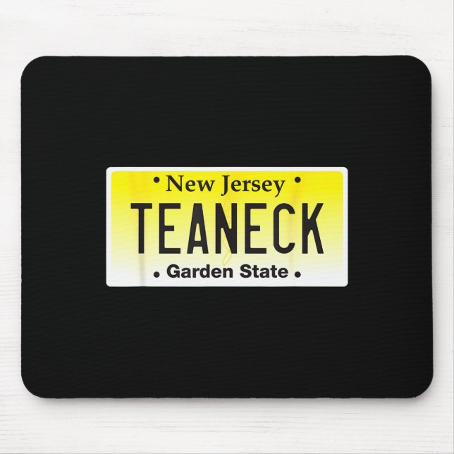 Mousepad Gráfico de Placa de Licença do Teaneck Nova Jersey (Frente)