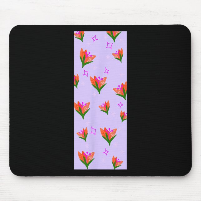 Mousepad Gráfico de Tapete de Yoga Flores da Lua Floresta S (Frente)