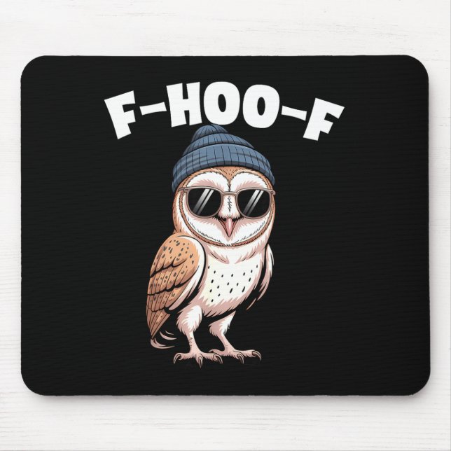 Mousepad Gráfico do Meme do Pássaro Engraçado F-hoo-f  (Frente)
