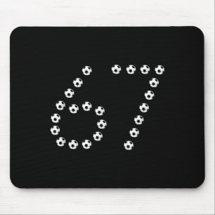 Mousepad Gráfico do Número 67 de Futebol _ Camisa Esportiva