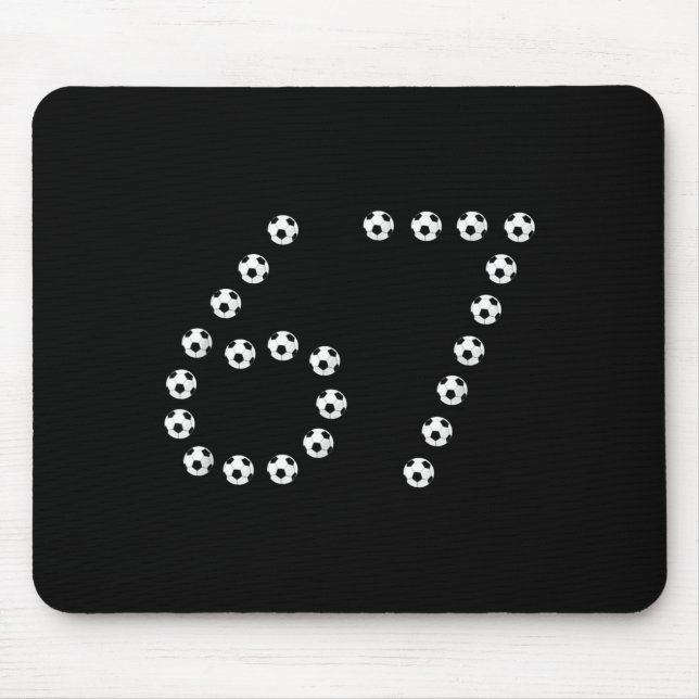 Mousepad Gráfico do Número 67 de Futebol _ Camisa Esportiva (Frente)