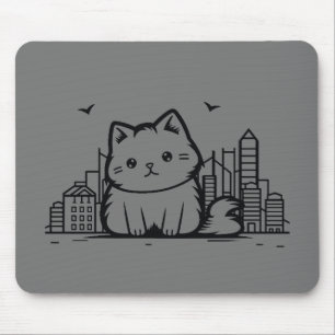 Mousepad Gráfico do vetor de fruta com roupa de gato