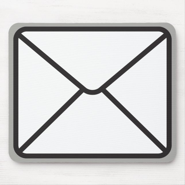 Mousepad Gráfico e Cinza do Envelope de Tendência Bonita (Frente)