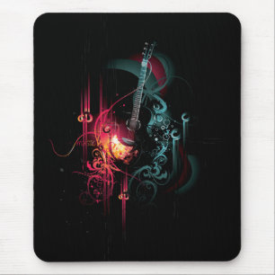Mousepad Gráfico legal da música com guitarra