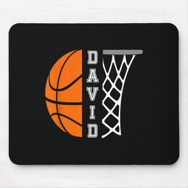 Mousepad Gráfico Personalizado do Jogador de Basquete David (Frente)