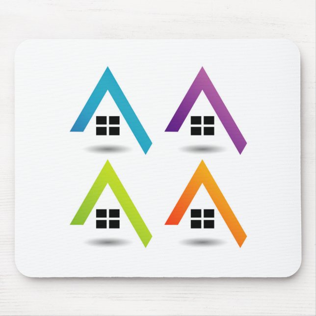 Mousepad Gráfico que mostra o mercado imobiliário crescente (Frente)