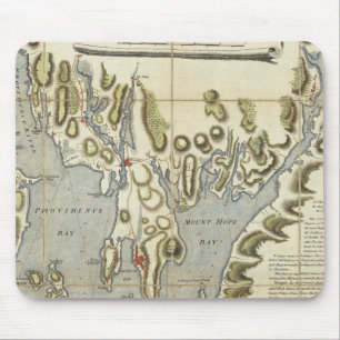 Mousepad Gráfico Topográfico da Baía do Narraganset