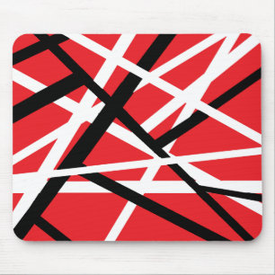 Mousepad gráfico vermelho, preto e branco