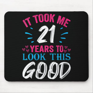 Mousepad Gráficos de Citação de Aniversário de 21 Anos para