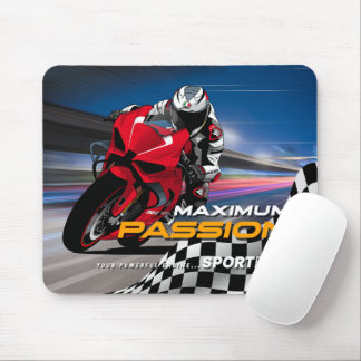 Mousepad Gráficos de Superbike Racing Máxima Paixão Ciclist