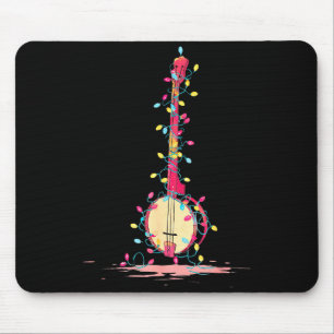Mousepad Gráficos engraçados de Natal com Banjo para Amante