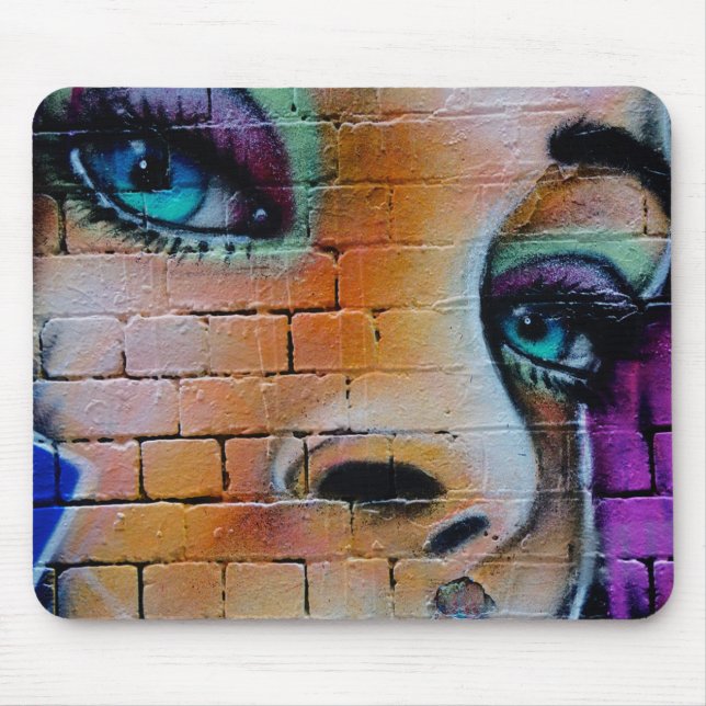 Mousepad Grafite Rapariga Roxo Olhos Bonito (Frente)