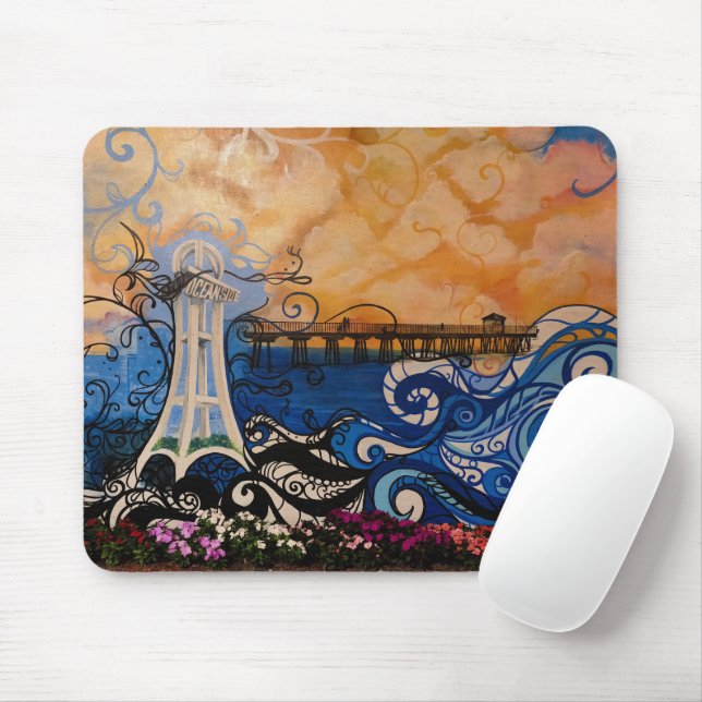 Mousepad Grafite Serene Oceanside (Com mouse)