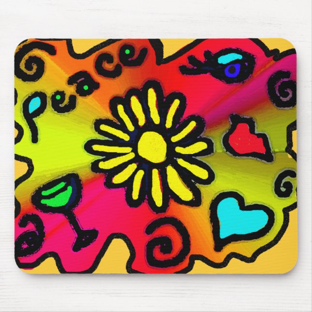 Mousepad grafites do hippie (Frente)