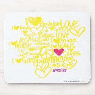 Mousepad Grafites magentas/amarelo