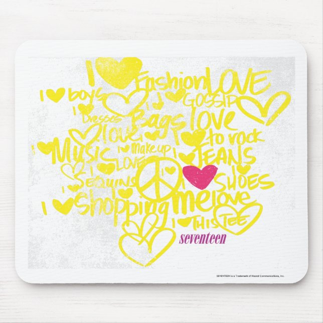 Mousepad Grafites magentas/amarelo (Frente)