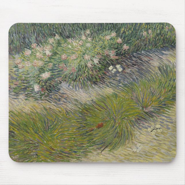 Mousepad Grama e Borboletas por Vincent van Gogh (Frente)