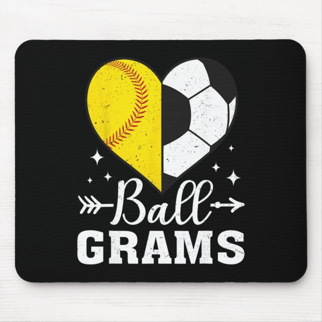 Mousepad Gramas Byll Futebol Engraçado Softbyll Gramas  (Frente)