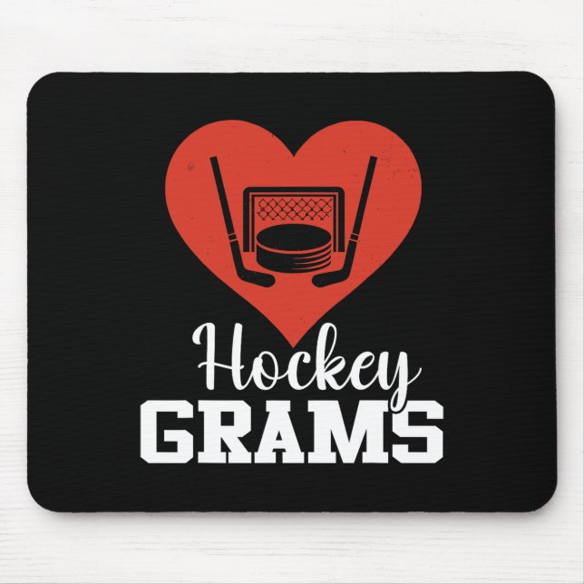 Mousepad Gramas de Hóquei Coração de Hóquei Amor (1)  (Frente)