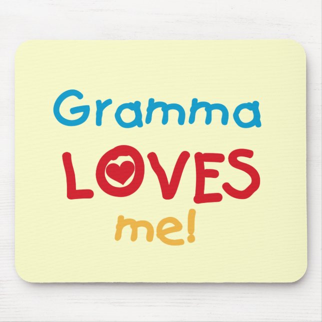 Mousepad Gramma me ama T-shirts e presentes (Frente)