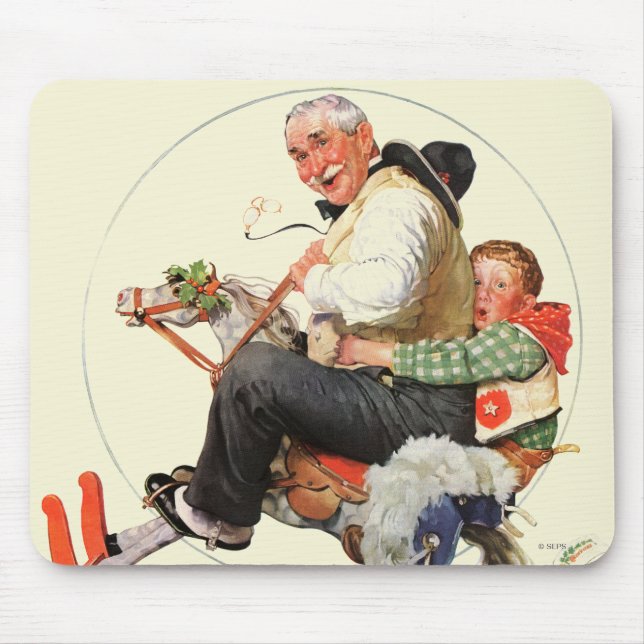 Mousepad Gramps no cavalo de balanço (Frente)