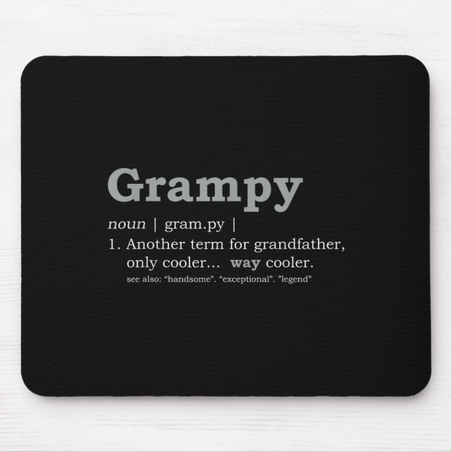 Mousepad Grampy Design_ Funny Definition  (Frente)