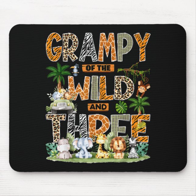 Mousepad Grampy Of The Wild &amp; Three Zoo 3rd Birthday Sa (Frente)