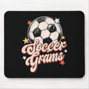 Mousepad Grams de Futebol Groovy Retro Amante do Futebol