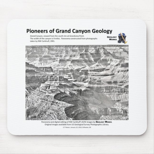 Mousepad Grand Canyon II - Pioneiros da geologia (Frente)