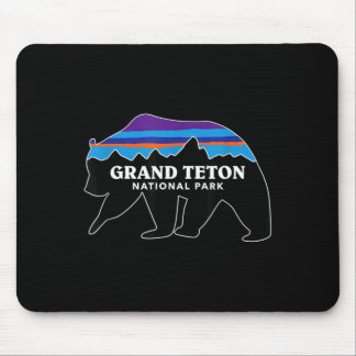 Mousepad Grand teton national park grizzly bear minimalist