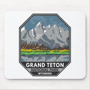 Mousepad Grand Teton National Park Wyoming Vintage