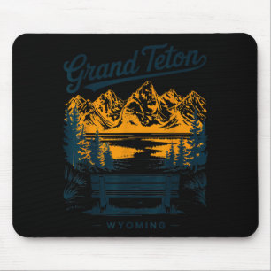 Mousepad Grand Teton Wyoming Viagem Antiga Vista Cênica