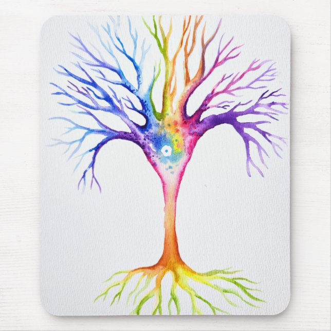 Mousepad Grande árvore neuronal colorida (Frente)
