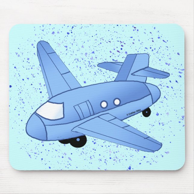 Mousepad Grande Avião Azul (Frente)