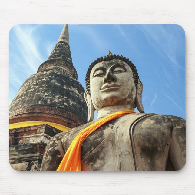 Mousepad Grande Buda em Ayutthaya, Tailândia (Frente)