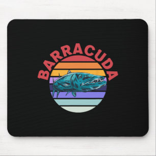 Mousepad Grande Byrracuda Cuda Pesca Vida Selvagem Água Sal