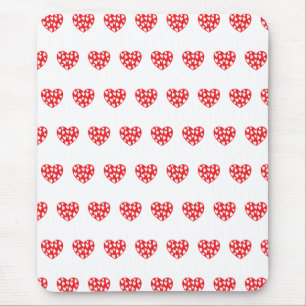 Mousepad Grande coração vermelho com pequenos corações