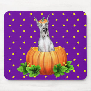 Mousepad Grande Dane Halloween Merle Dane-O-Lantern