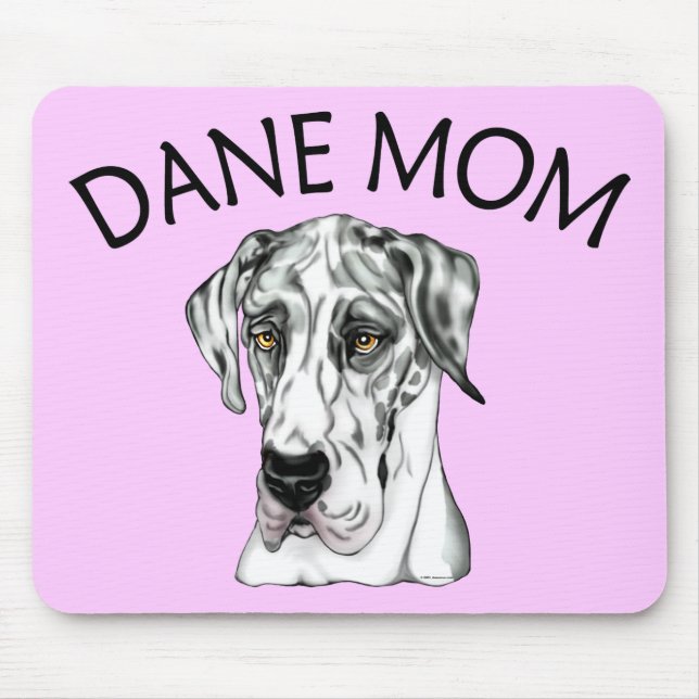 Mousepad Grande Dane Mãe Harlequin UC (Frente)