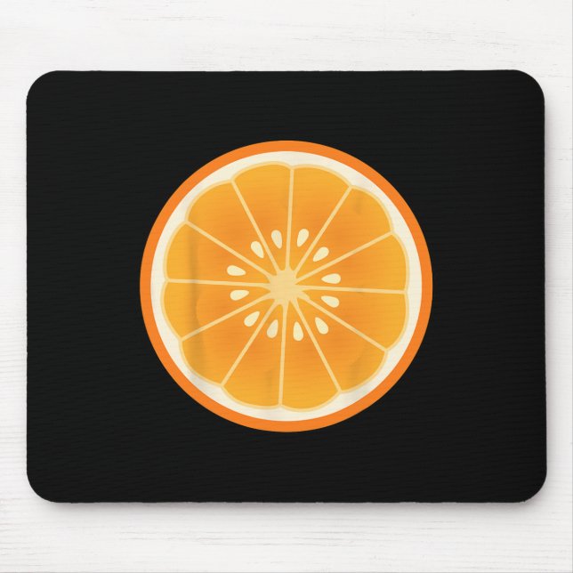 Mousepad Grande Fita Laranja Fatiada Fácil Fruta Hallowee (Frente)