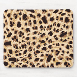 Mousepad Grande Gato, Impressão de Pele de Leopardo, Desig