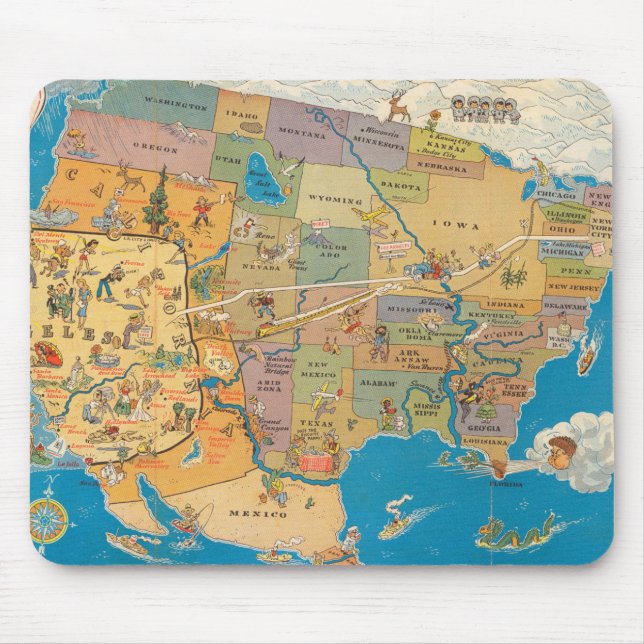 Mousepad  "Grande!" Los Angeles e Estados Unidos (Frente)