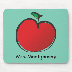 Mousepad Grande Maçã Vermelha Personalizada