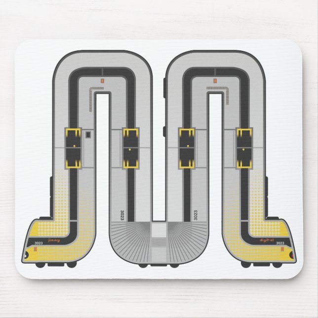 Mousepad Grande Manchester Metrolink tram GMPTE Mblem (Frente)