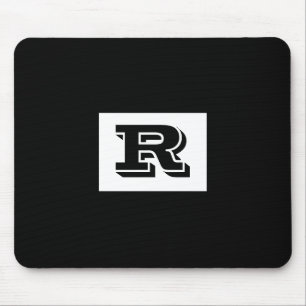 Mousepad Grande Monograma Preto Negrito Contornado, Preto