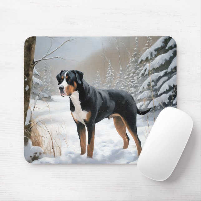Mousepad Grande Montanha Suíça Deixe-a nevar no Natal (Com mouse)